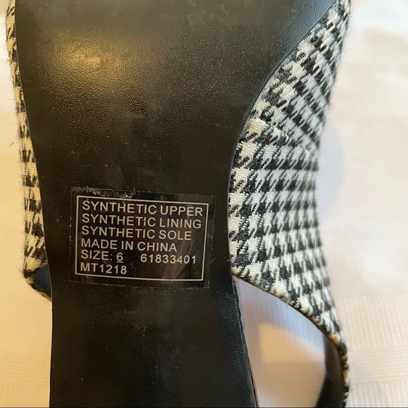 Target Black & White Houndstooth Print Kitten Heels - Picture 6 of 7